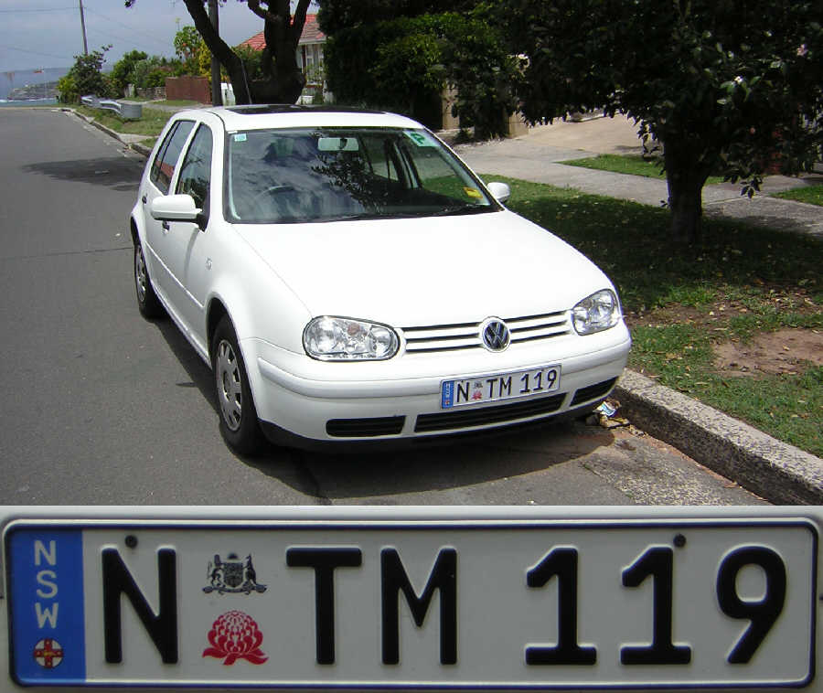German Style Sign - Nrnberger Autokennzeichen in New South Wales (NSW) - Australien Australia 